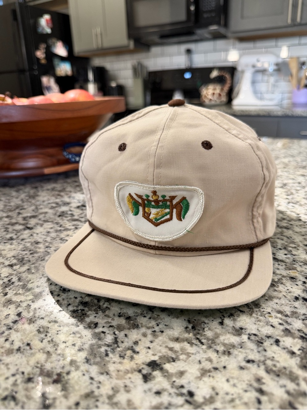 Matching Set of 2 Embroidered Crest Hats with Rope Feature